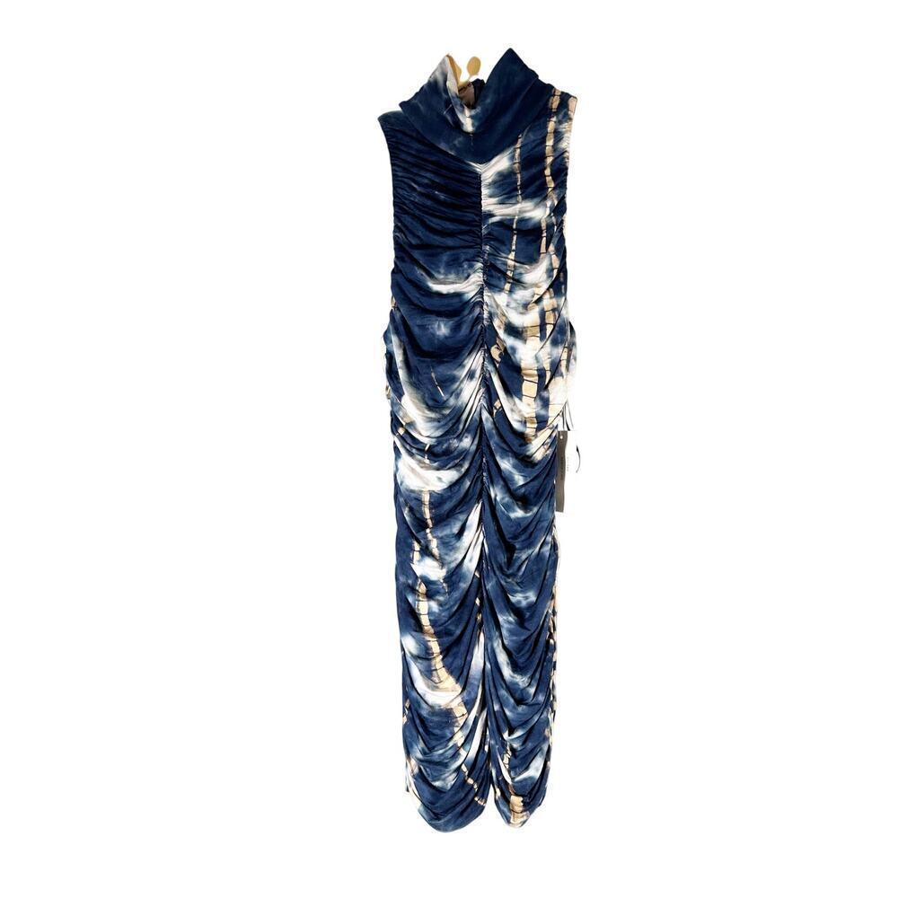 Torn By Ronny Kobo Kit Mini Dress Size Medium Indigo Combo Tie Dye